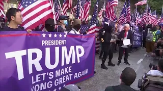 Hong Kong protesters sing US National Anthem