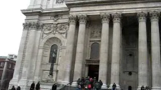 Bells outside St. Paul's on New Years Day.