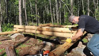 Long hot days at the off grid cabin - sauna, outdoor kitchen cooking in the earthen oven