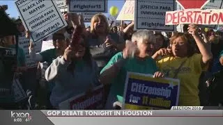 Protests outside GOP debate in Houston