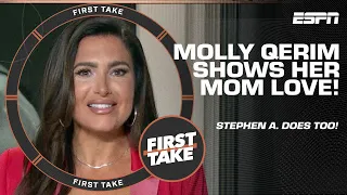 'Hi Mom!' 👋 Molly Qerim and Stephen A. give a shoutout to mama Qerim on First Take