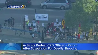 Activists protest CPD officer's return after suspension for Anthony Alvarez shooting