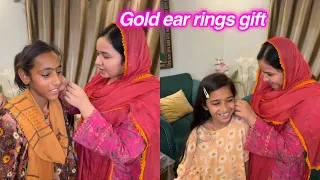 Gold ki ear rings | ghar pehla vacuum cleaner | Sitara Yaseen vlog