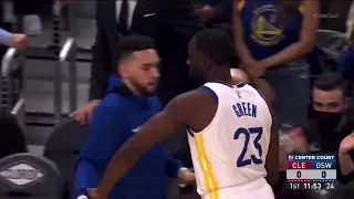 Draymond Green leaves game after only 7 seconds