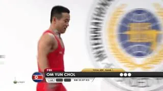 OM Yun Chol 1j 162 kg cat. 56 World Weightlifting Championship 2013