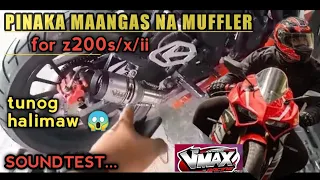 PINAKA MAANGAS NA MUFFLER for motorstar Z200 // VMAX RACING canister installed // SOUNDTEST