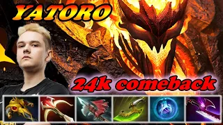 Yatoro Shadow Fiend carry epic 24k comeback | Dota 2 Pro Gameplay