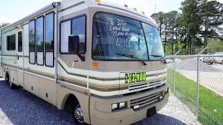 SOLD! 1996 Fleetwood Bounder 35U Retro Class A Gas, 77K Miles, Generator, Jacks, Clean, Only $12,900