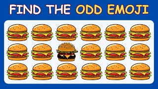 FIND THE ODD EMOJI OUT🍔| How good are your eyes in this Odd Emoji Quiz👀| Emoji Quiz Challenge