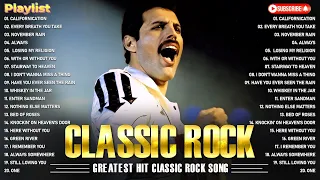 Classic Rock Songs 70s 80s 90s Full Album - Queen, U2, Guns' N Roses, Aerosmith, Bon Jovi, AC/DC