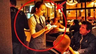 َA millionaire mocked a poor family in  expensive restaurant The waitres's act spread all  the world