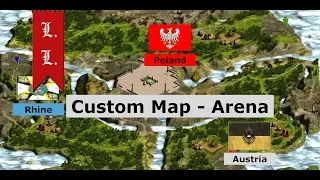 Cossacks 2 Battle for Europe - Custom Map- Arena: Austria vs Poland, Rhine (#21)