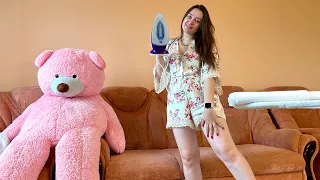 Relaxing ASMR Ironing Super Wet Clothes No Talking