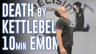 10 Min DEATH by Kettlebell EMOM Follow Along Workout | Snatch Squat Burpee