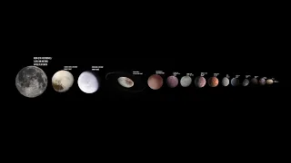 Dwarf Planets And Their Moons Size Comparison