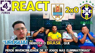 REACT - URUGUAI 2X0 BRASIL | ELIMINATÓRIAS COPA DO MUNDO 2026.