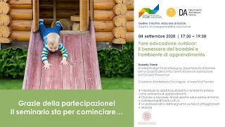 Fare educazione outdoor: il benessere dei bambini e l'ambiente di apprendimento