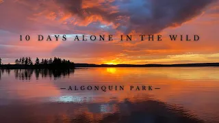 10-Day Solo Wilderness Canoe Trip in Algonquin Park