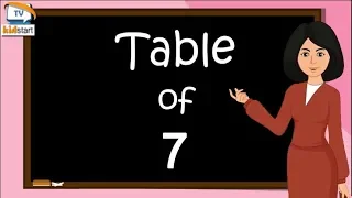 Table of 7, #Tableofseven, rhythmic table of seven,table of 7 for kids