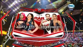 Asuka & Nikki Cross vs Rhea Ripley & CharlotteFlair - WWE Raw 07/06/21 en Español