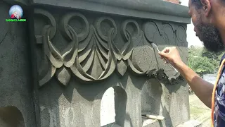 Amazing Wall Plaster Design In Cement