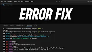 Easy Fix React Framework Next js NPX create react app error / npx create next app@latest