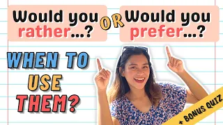 "Would RATHER?" or "Would PREFER?" + BONUS QUIZ to Test your English || ENGLISHERA