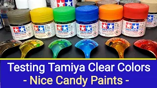 Testing Tamiya Clear Color Paints - Very Nice Candy Colors - Easy To Spray !