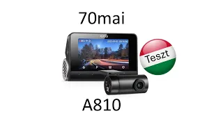 Xiaomi 70mai A810 Dashcam Autós Kamera Teszt