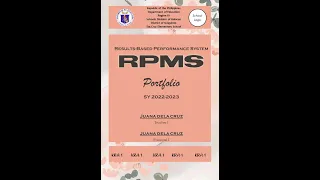 RPMS Portfolio for Proficient Teachers S.Y. 2022-2023 Editable Template #rpms #ipcrf #portfolio