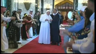 Iraqi dancers welcome a peace-seeking Pope Francis to Baghdad | AFP