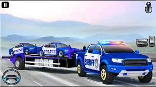 Grand US Police Car Transport Truck: Parking Game Android Gameplay