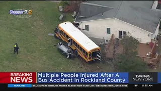 Multiple people injured when bus crashed into house