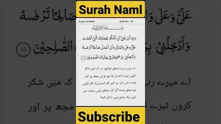 surah naml ayat 19 with Urdu translation || #viralvideo #shorts