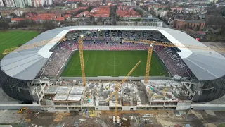 Mostostal Zabrze - GPBP SA - dokończenie budowy stadionu im. Ernesta Pohla w Zabrzu - luty 2024