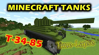 Building a TANK (T-34-85) in MINECRAFT! [Time-Lapse]| Minecraft Tanks
