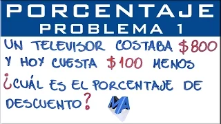 Porcentaje problemas de aplicación | Ejemplo 1