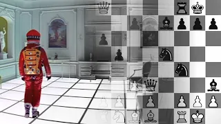 Hotel room ending in 2001: A Space Odyssey recreates Frank Poole vs. HAL 9000 chess moves