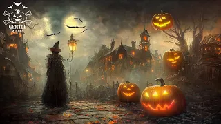 Halloween Ambience 🎃 Abandoned Haunted Town, Spooky Halloween Music with Rain Sounds