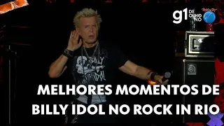 Billy Idol volta ao Rock in Rio e apresenta seus grandes sucessos | g1