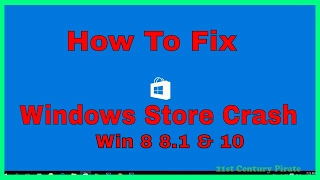 How to fix Windows Store Crash | Windows Store Not Working or Opening Fixed | For Windows 8 & 10
