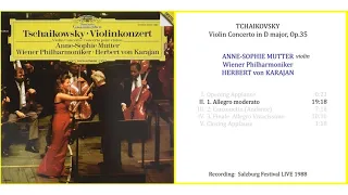 Tchaikovsky: Violin Concerto in D major, Op.35/MUTTER/Wiener Philharmoniker/KARAJAN/1988/LIVE