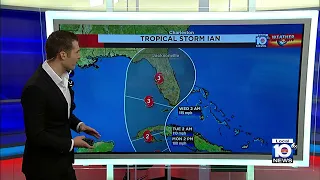 Tropical Storm Ian: 5 a.m. Saturday forecast.