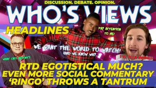 WHO'S VIEWS HEADLINES:RTD'S EGO/'RINGO' THROWS A TANTRUM/GATWA DOCTOR WHO LIVESTREAM