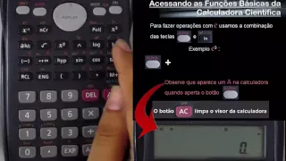 Função Logaritmica e Exponencial na Calculadora Científica