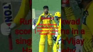 Ruturaj Gaikwad scored 42 runs in a single over Trophy.#shorts,#ruturajgaikwad,#vijayhazaretrophy
