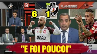 "FLAMENGO FEZ O VASCO CHORAR!" ESPN LINHA DE PASSE SPORT CENTER FLA 6X1 VASCO  GABIGOL CEBOLINHA