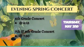 Rising Sun Middle 7th & 8th Grade Spring Concert 2024