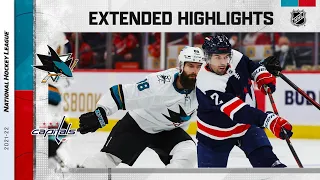 San Jose Sharks vs Washington Capitals Jan 26, 2022 HIGHLIGHTS