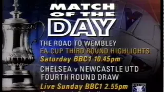 1 January 1996 BBC1 - MOTD, Omnibus, The Comedy Zone & The Rolling Stones